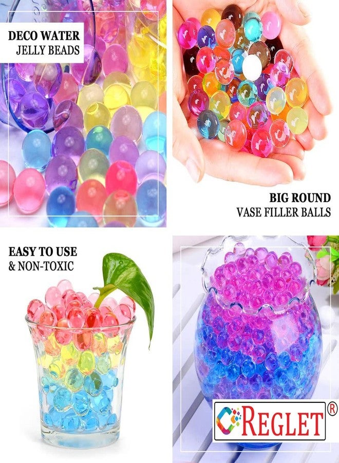 REGLET 40 Grams Polymer Jelly Beads (Multicolour) - Super Absorbent Polymer Balls - Magic Water Crystal Balls - Jelly Water Beads for Plants - Image 3